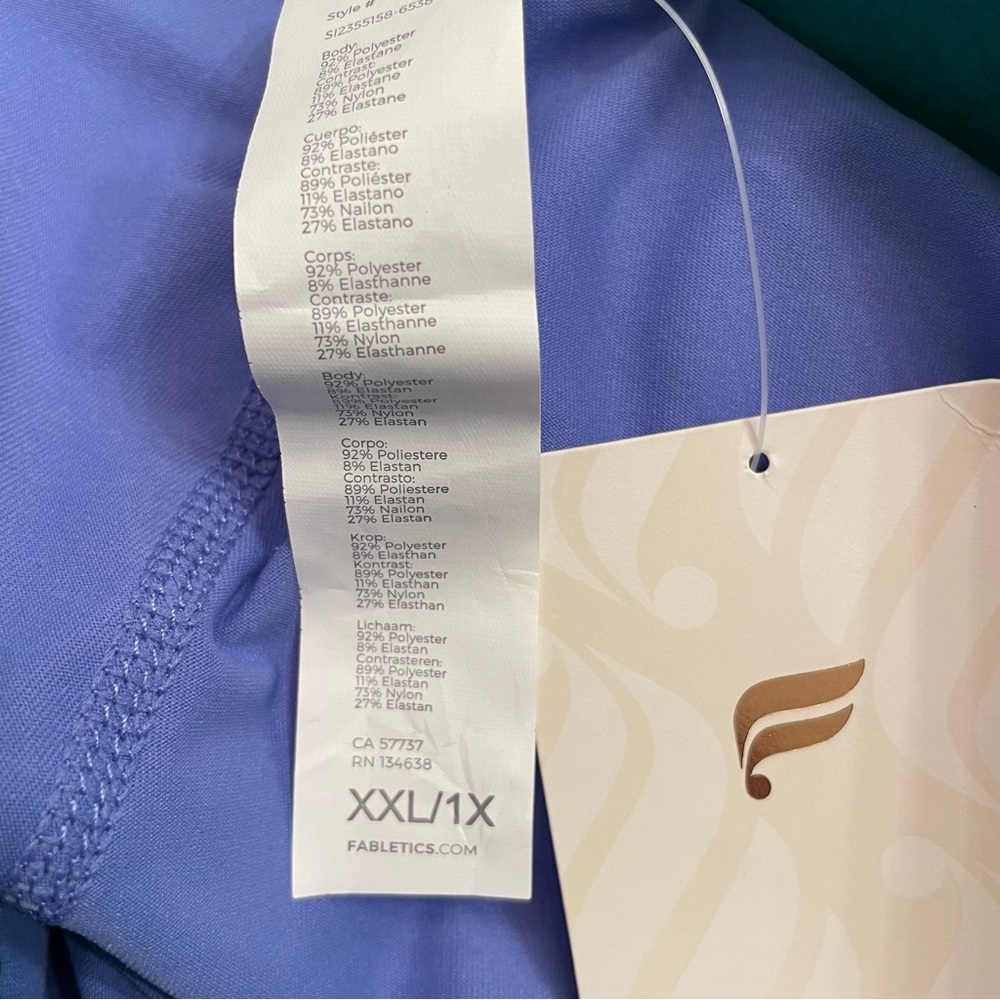Fabletics Golf Skirt With Built In Shorts Skort Blue Green Womens XXL 1X NEW - Picture 6 of 6